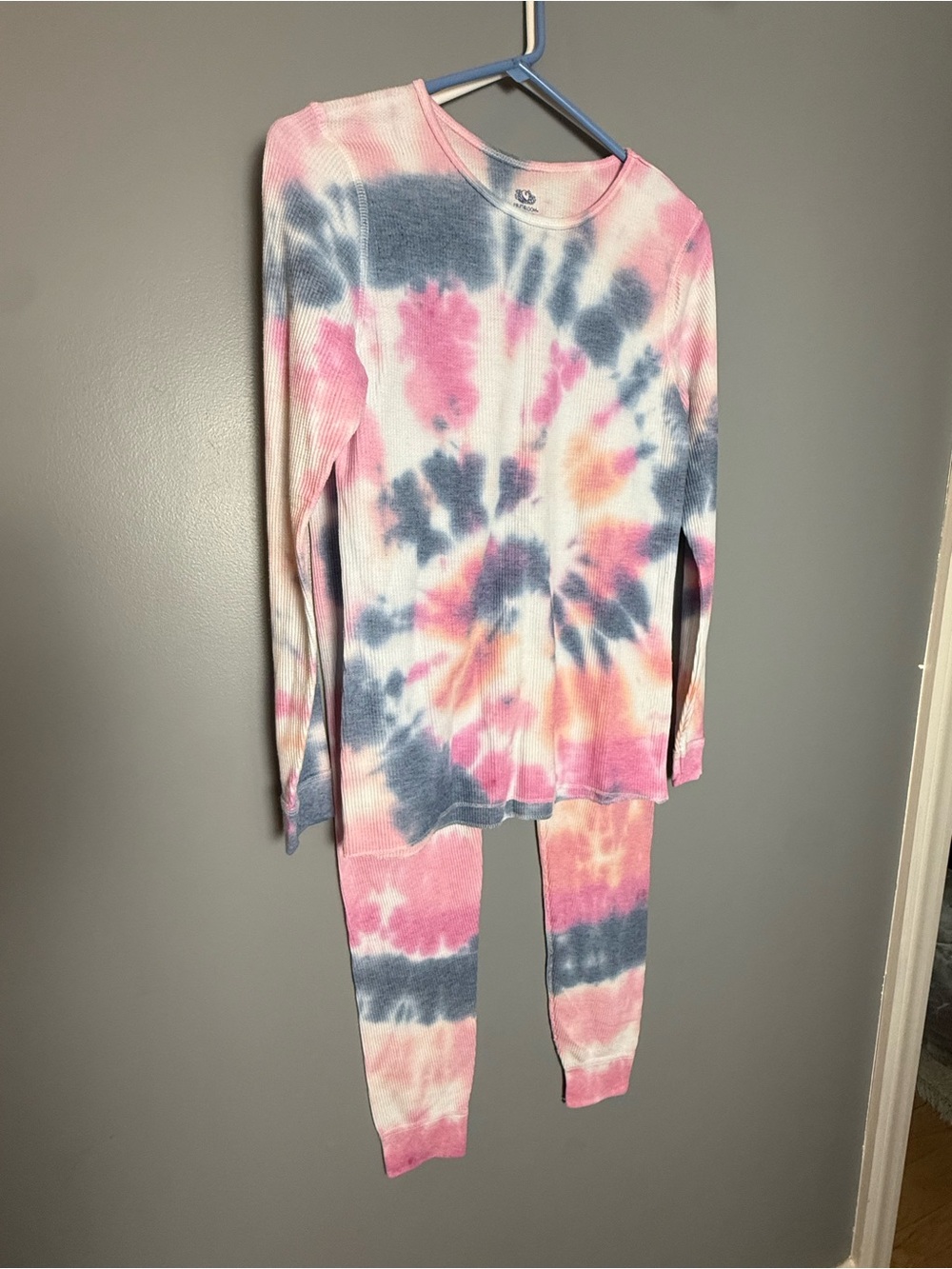 Fruit of the Loom Womens 2-Piece Waffle Thermal Underwear Pajama Set Sz M (8/10)